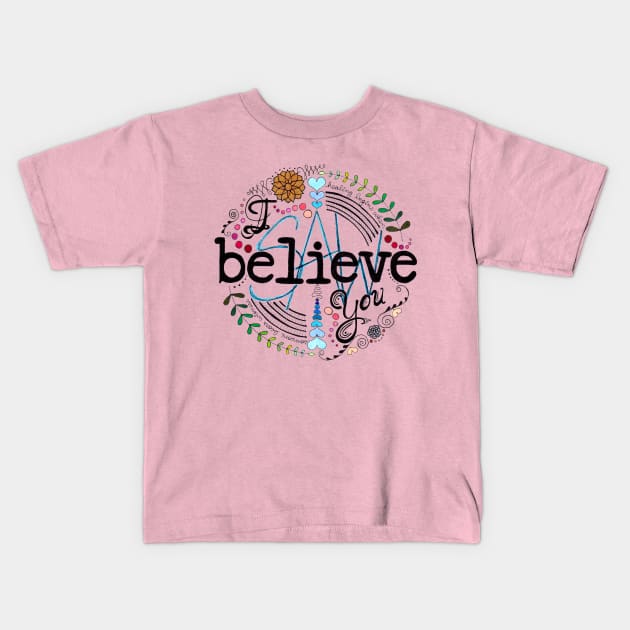 Healing Begins... Kids T-Shirt by colleen.rose.art